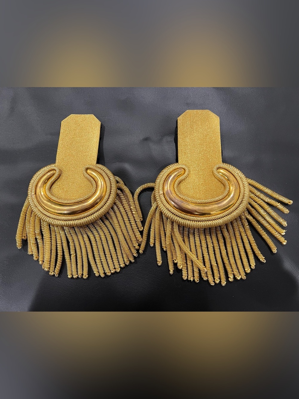 Gold Fringe Brooch Pair – Decorative Women’s Jewelry